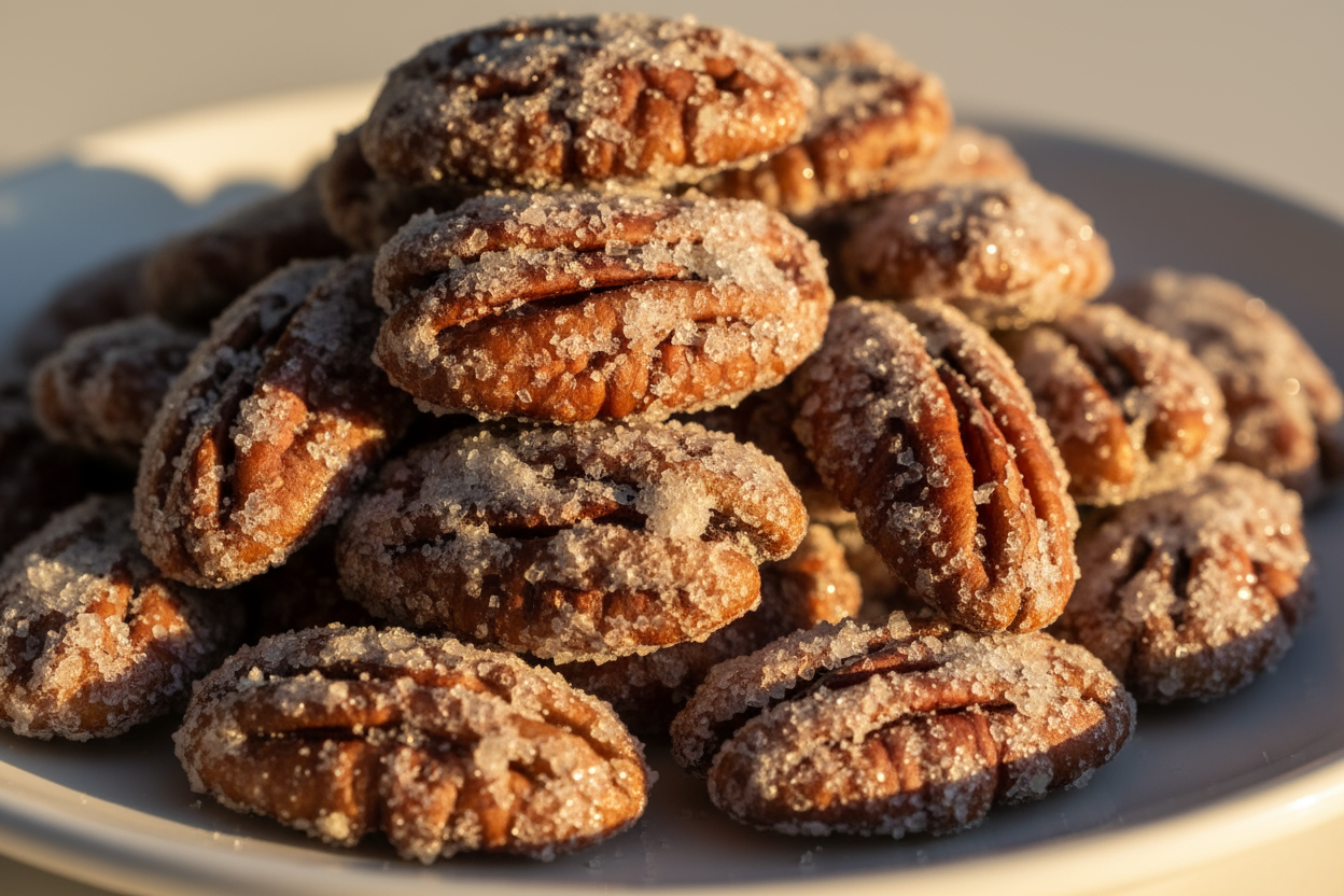 Sugar coated pecans